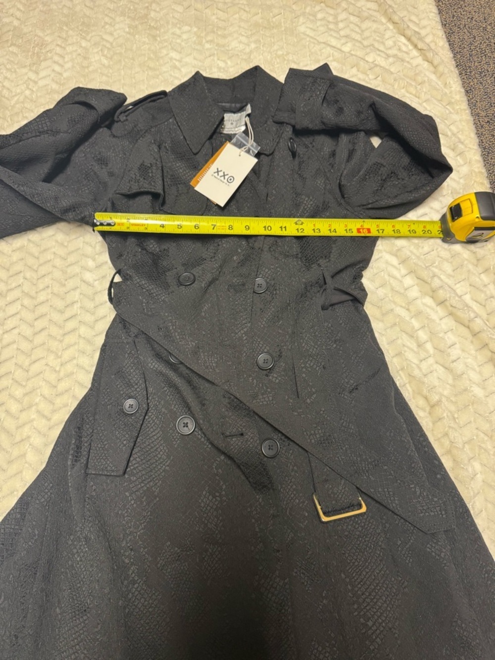 Altuzarra Black Textured Double-Breasted Coat - Picture 5 of 8
